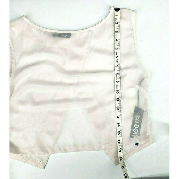 Tildon Top shirt Sheer Open Back Boxy - Picture 8 of 11